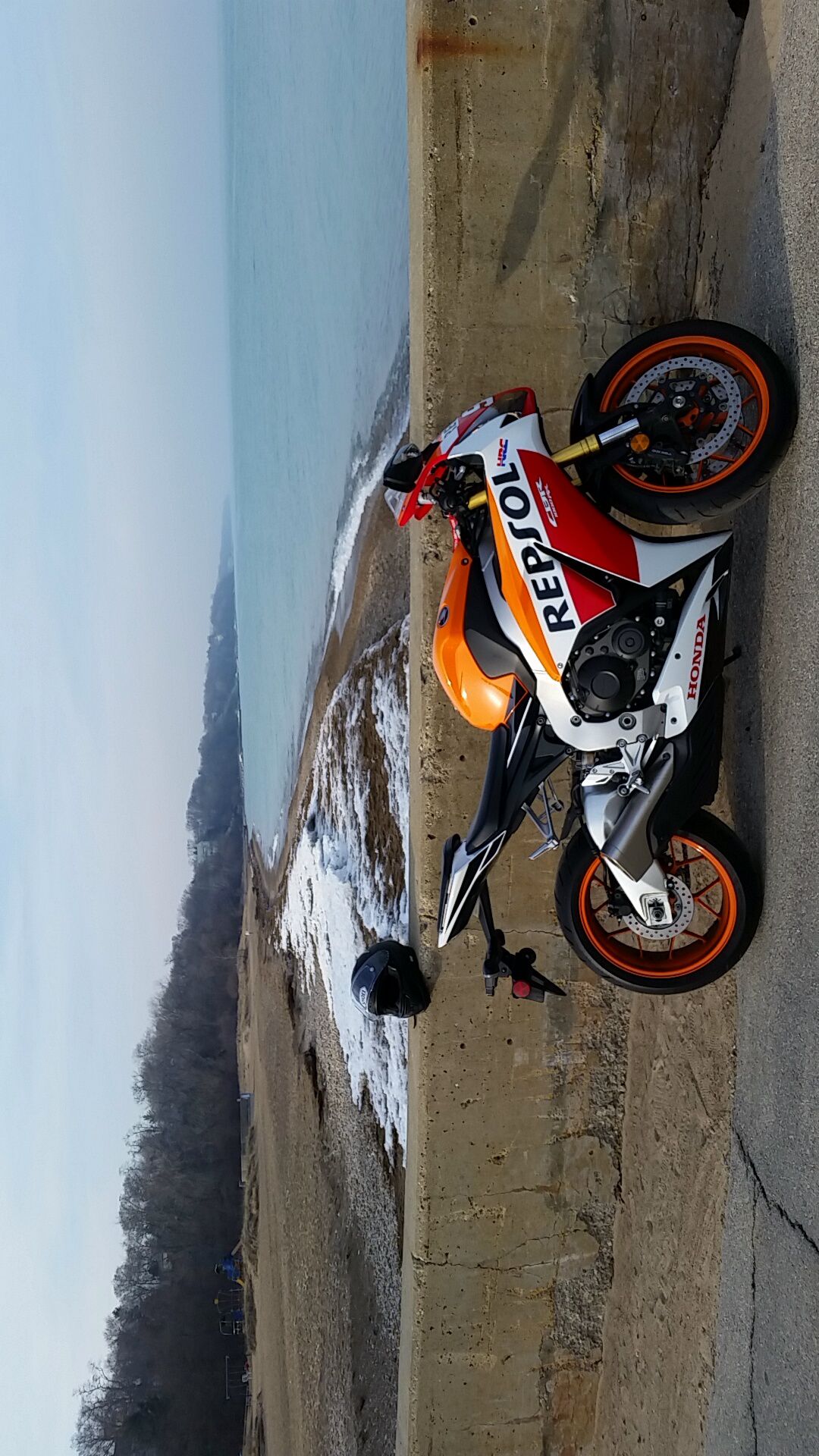 Cold ride to the beach