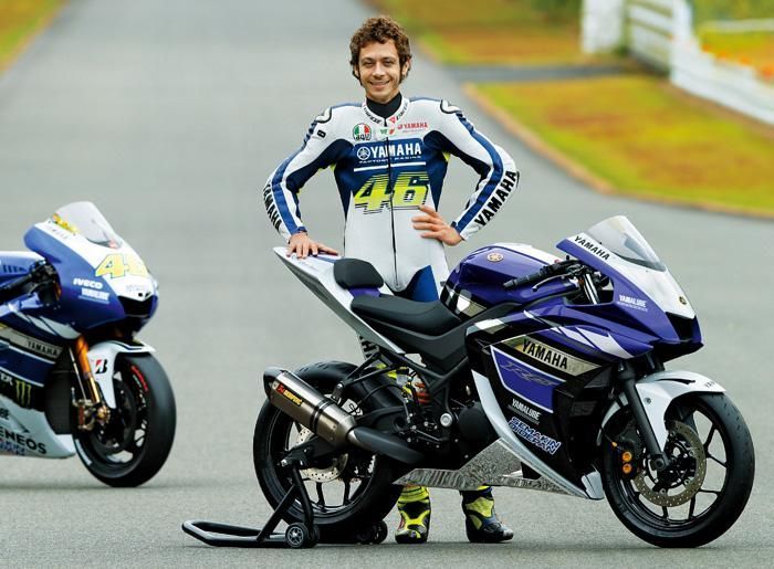 V.Rossi Grinning After the Yamaha R25 Test Ride