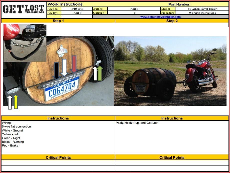 50 Gallon Wooden Whiskey Barrel Motorcycle Trailer plans