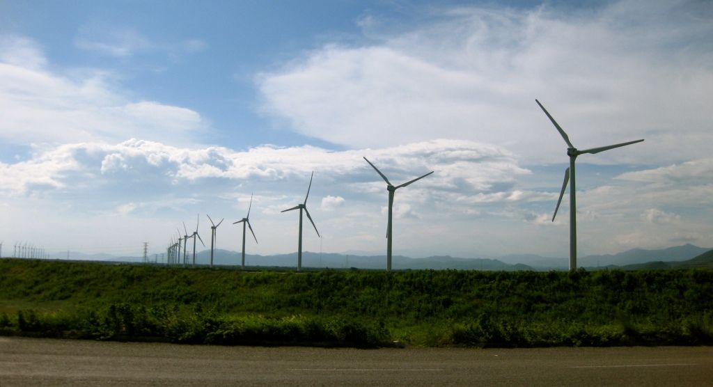 Wind farm entering Chiapas Mexico