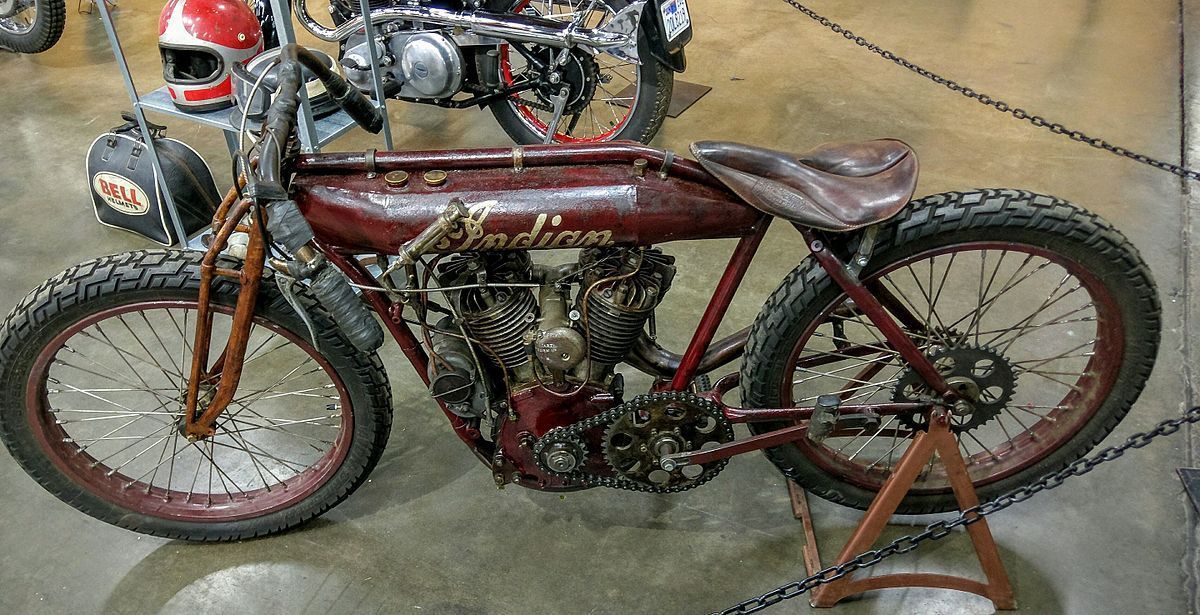 1912 Indian Motorcycle Board Track Racer -By Cullen328 - Own work, CC BY-SA 3.0, https://bit.ly/2WSqINS