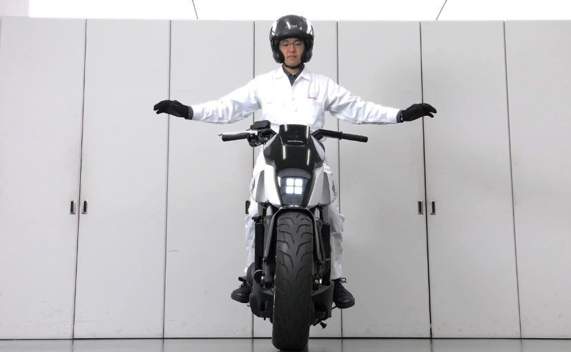 A demonstration of Honda's self balancing tech. He doesn't appear to be enjoying "the riding experience"