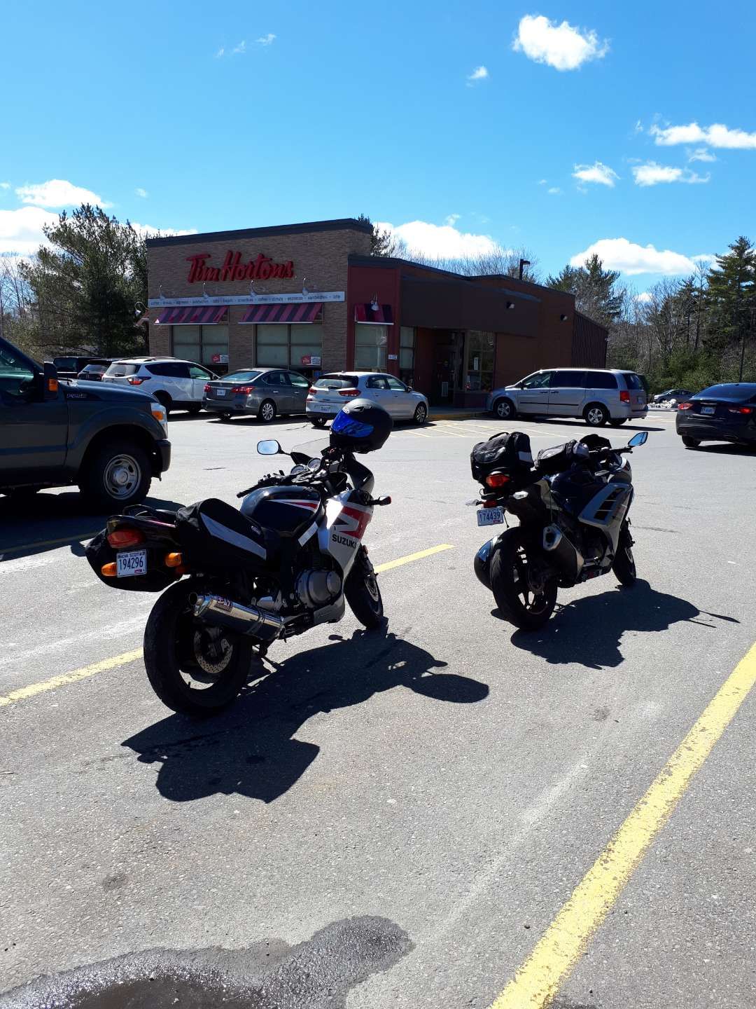 coffee stop at Tim's ( shelburne)