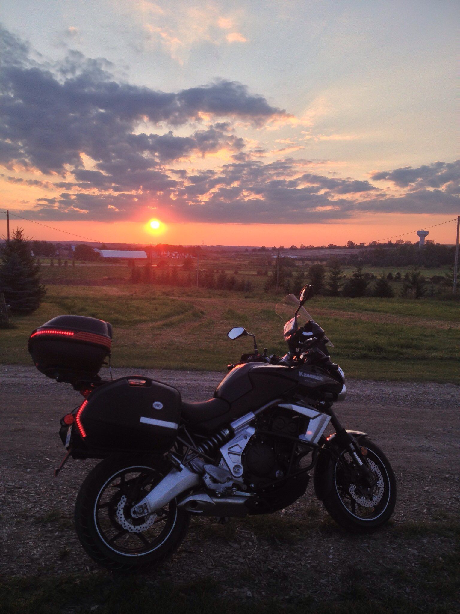 Riding till the sun is down.