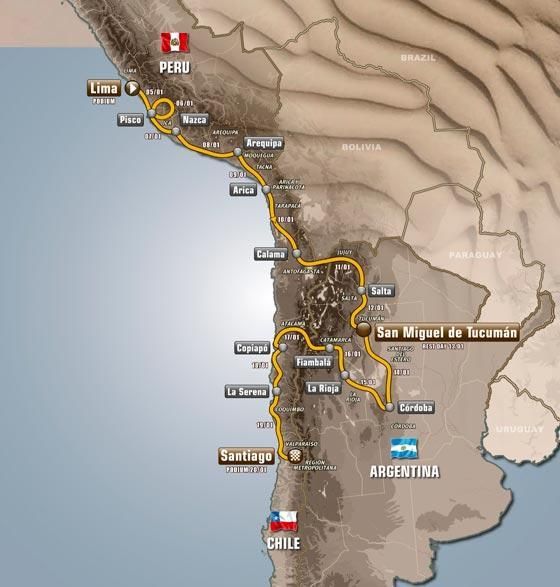 2013 Dakar Rally Route