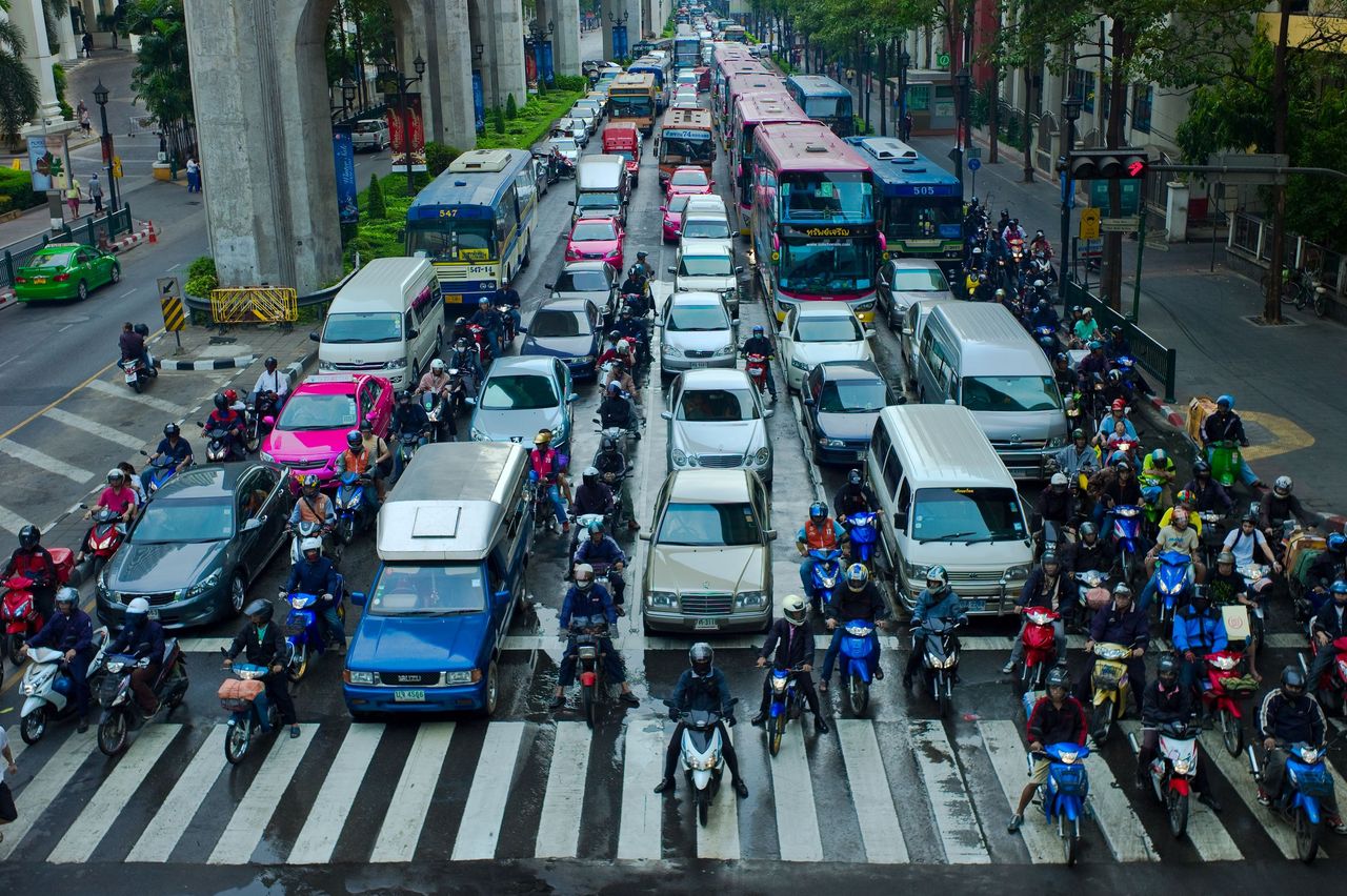 A graphic of examples making congestion better in Thailand