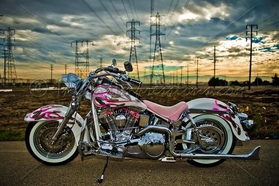 Custom Harley Davidson in pink