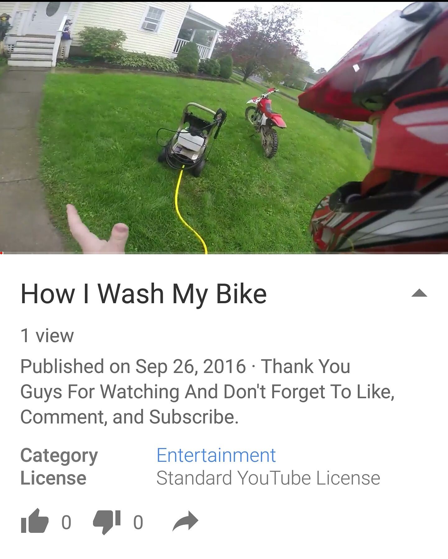 how I wash my bike
