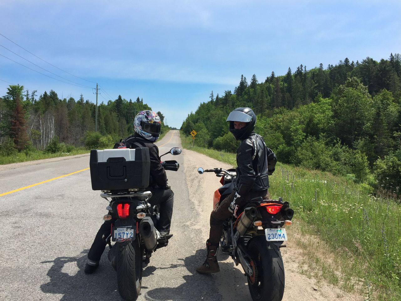 Coming off a twisty road in Northern Ontario