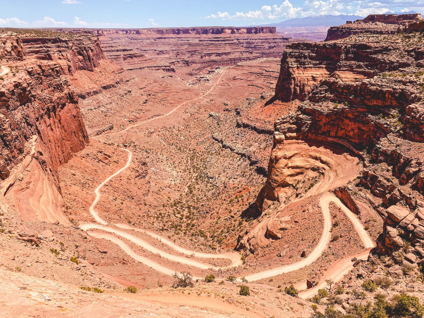 My heart rate jumped seeing this in front of me. Shafer Canyon Road, Canyonlands National Park, Utah