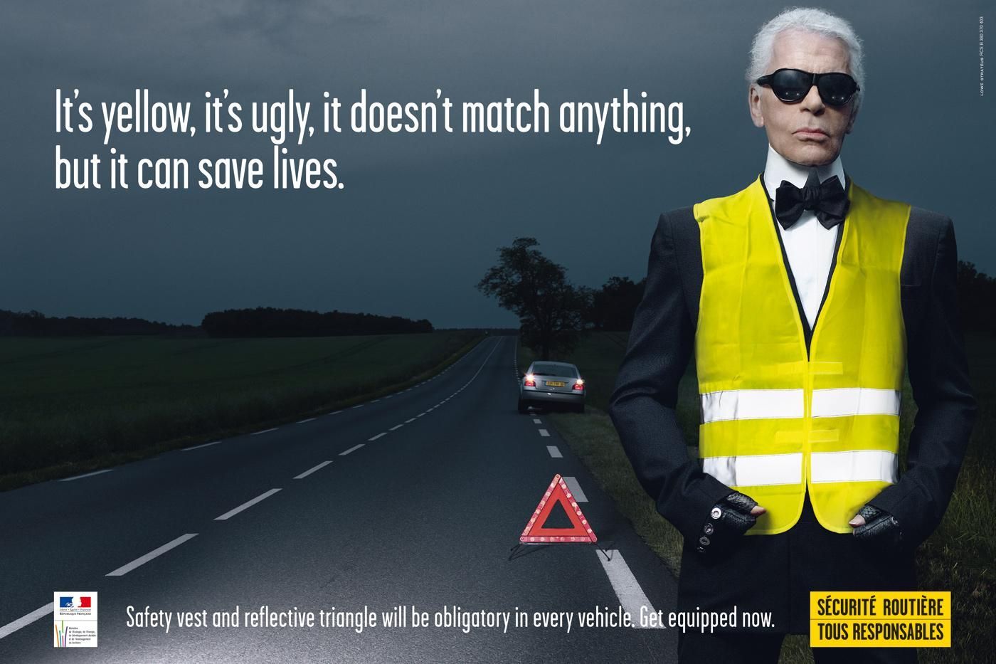 Karl Lagerfeld road safety vest 