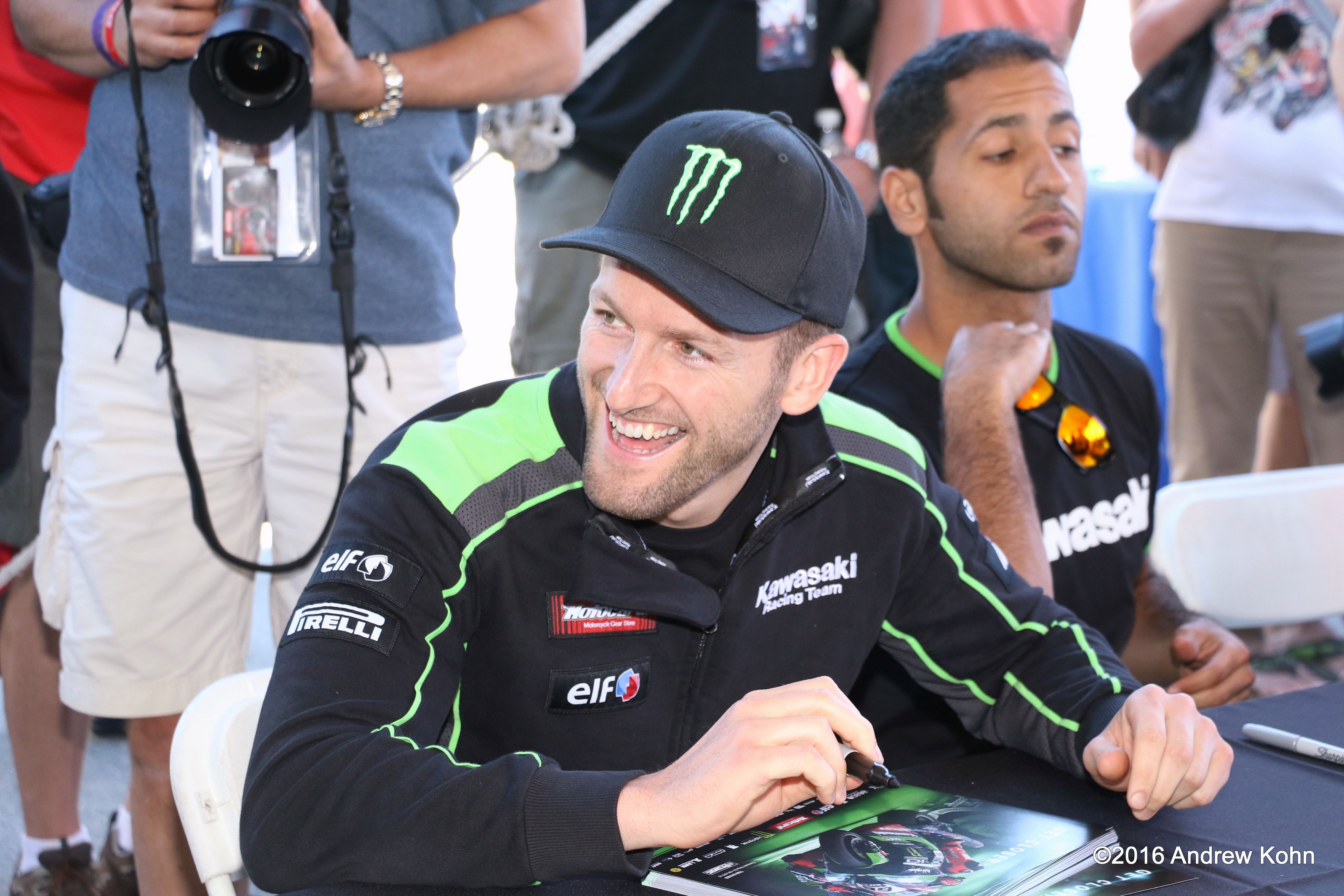 Tom Sykes signs autographs