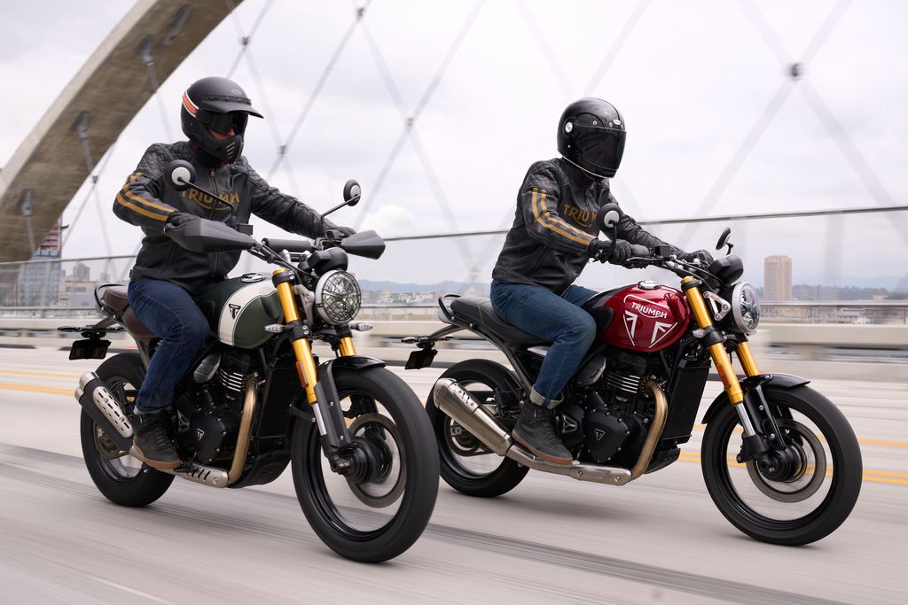 The Speed 400 and Scrambler 400 X will be available first in India then the rest of the markets. Triumph photo