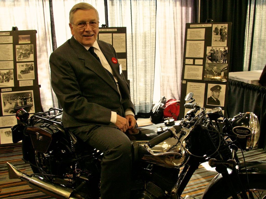 Allan Johnson with his beautiful Brough Superior