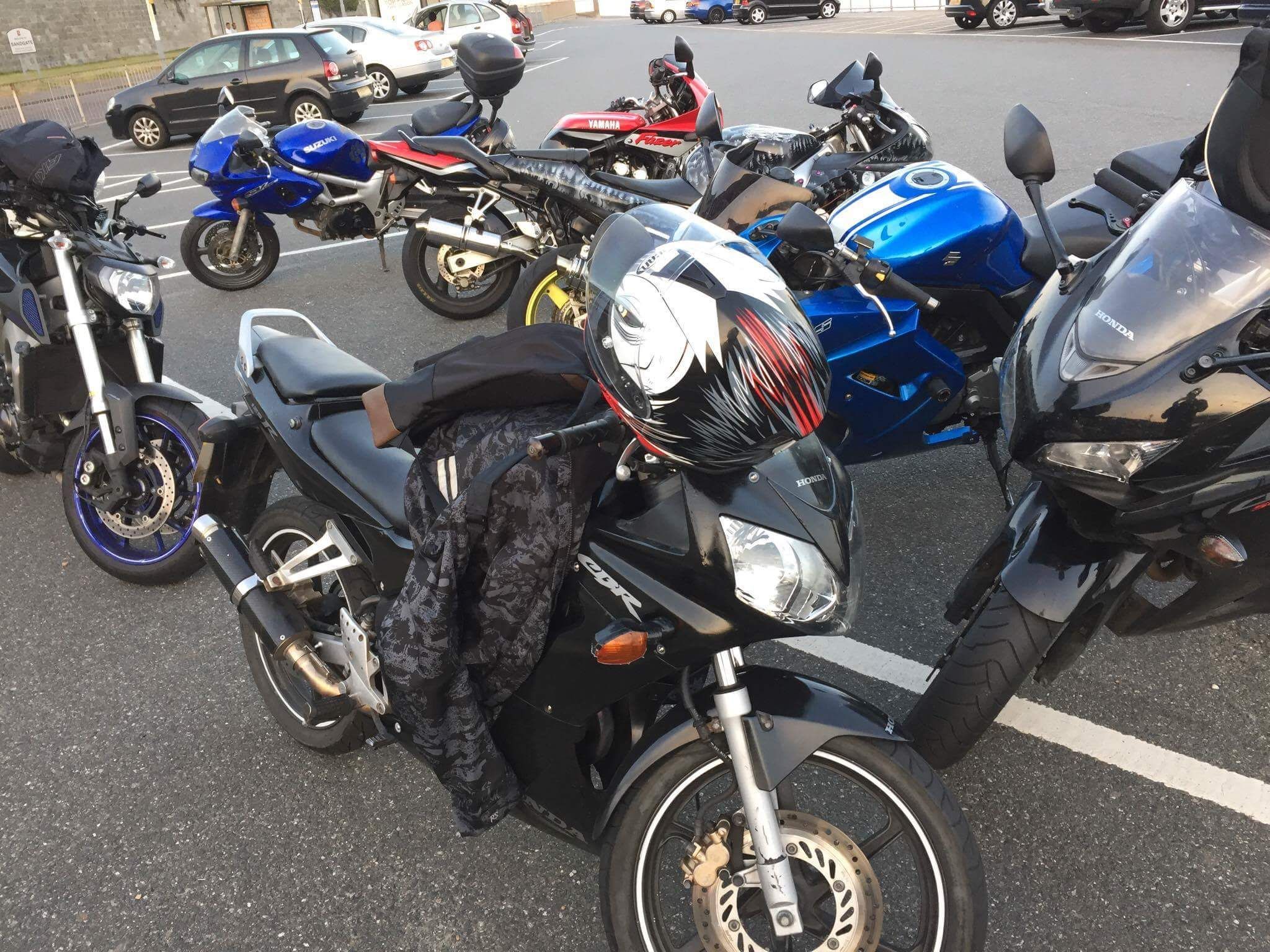 my CBR with my friends sv650 and cbr500