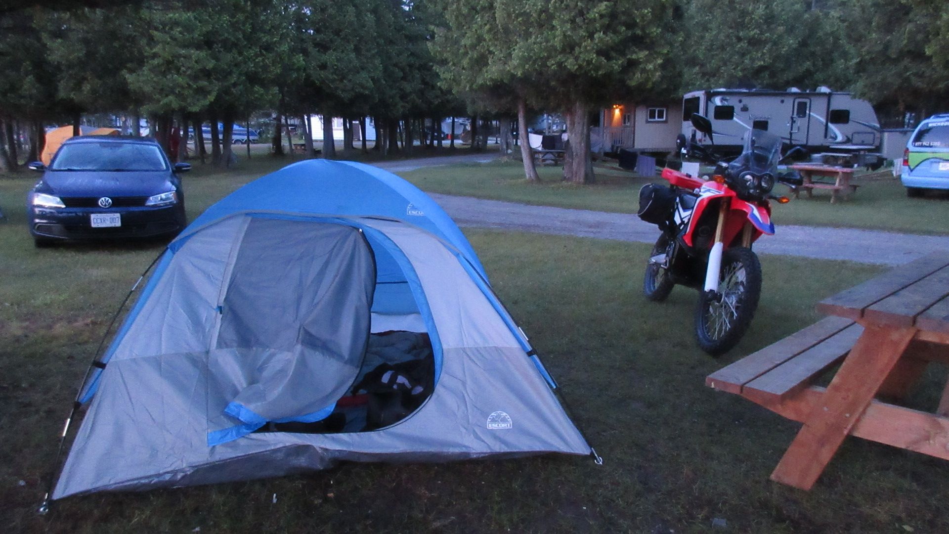 Proof that I motorcycle camped (or tented anyway)