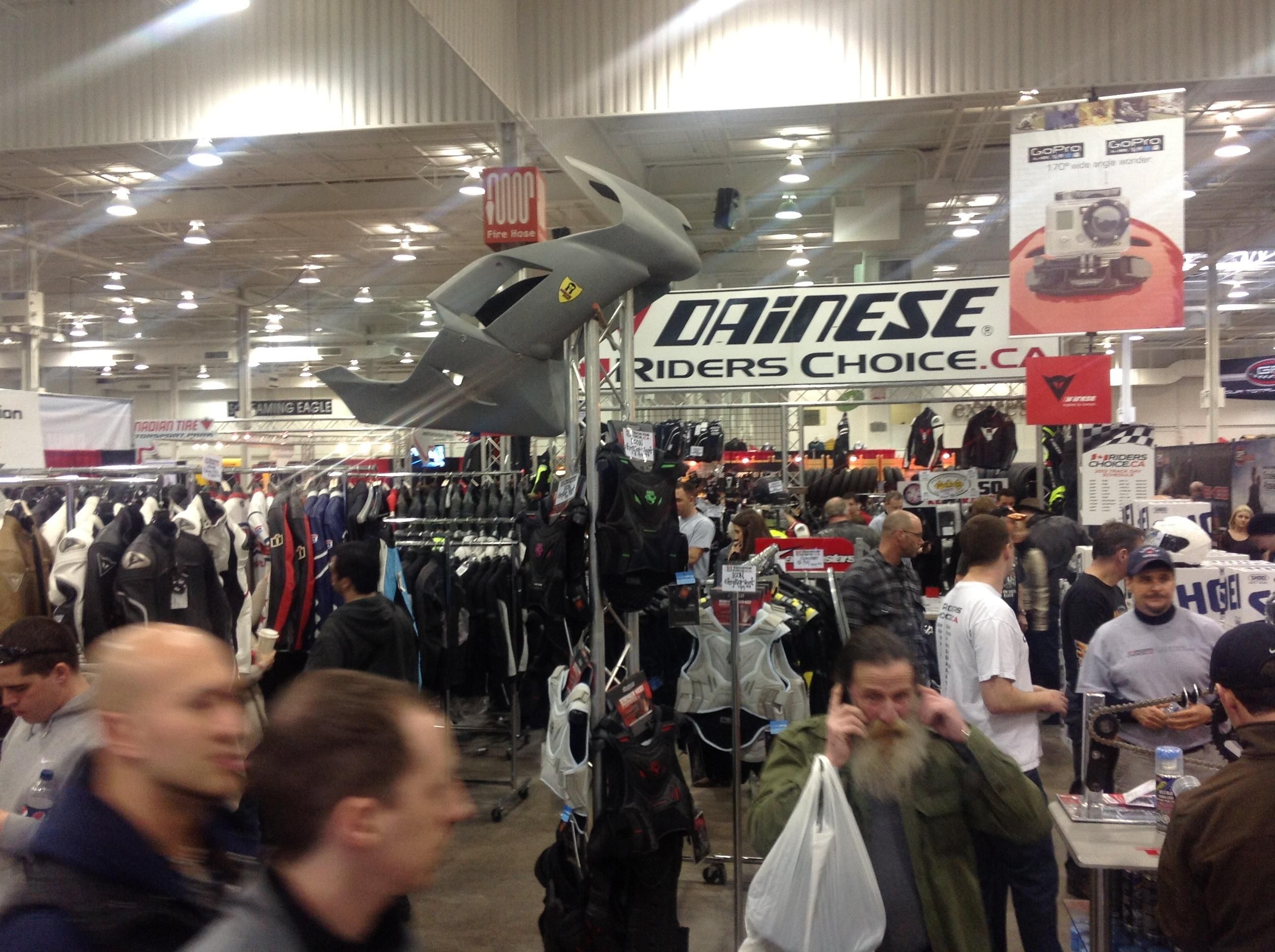 Crowds of people at the Motorcycle Spring Show