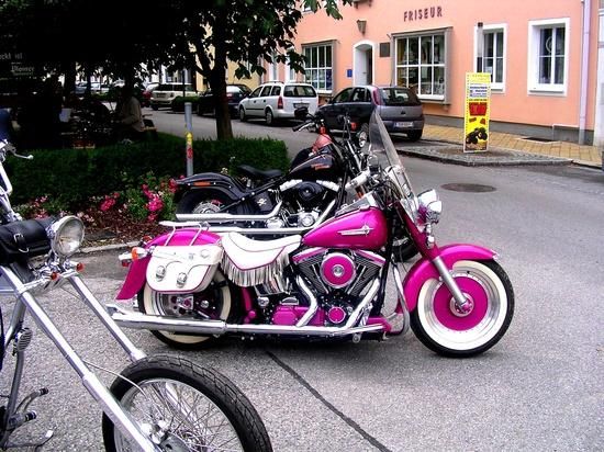 Vibrant Pink Harley Davidson