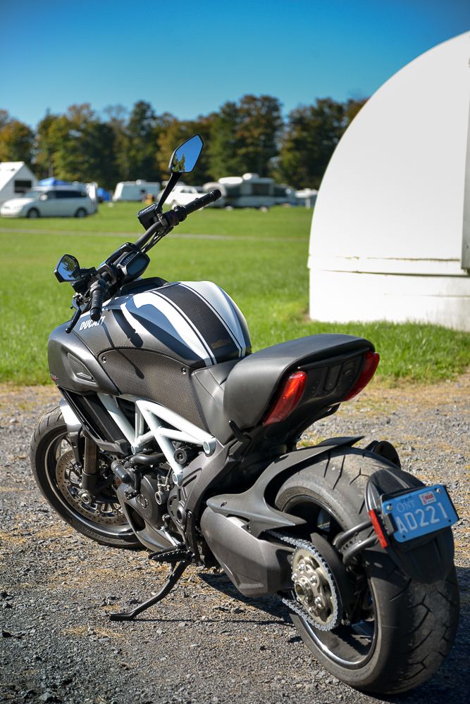 Diavel - not the best pillion bike, but definitely one of the tidiest rear ends