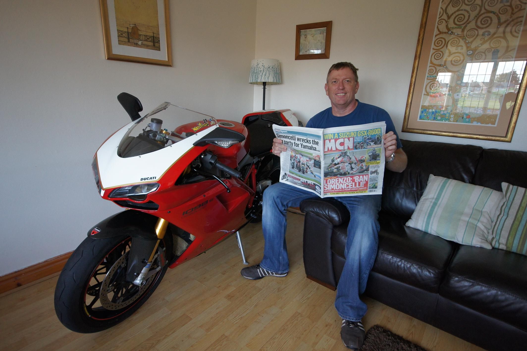 Ducati Panigale 1199 in the living room