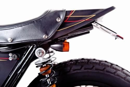 Garage Project Motorcycle's Street Tracker - seat and battery compartment