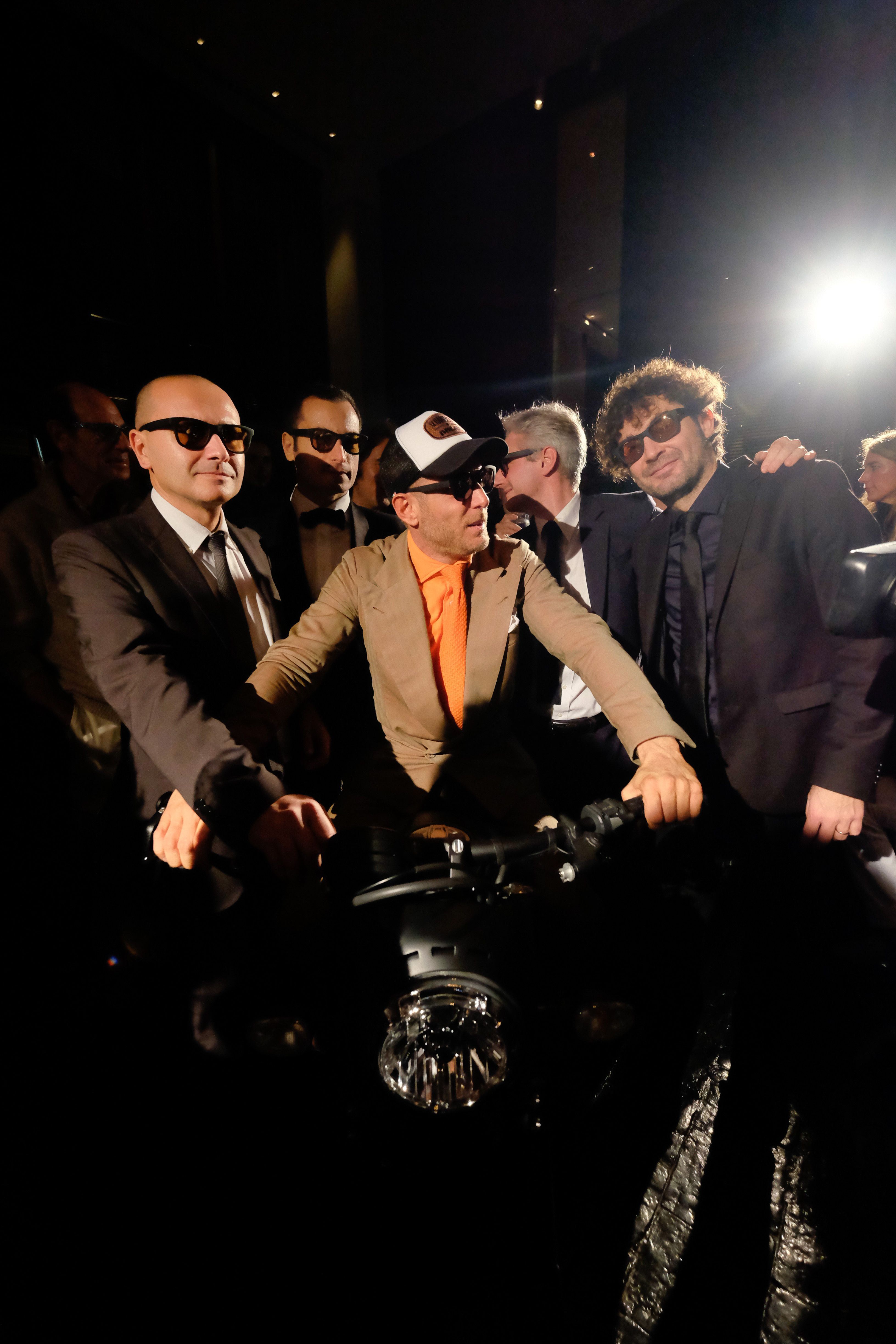 (from left) Andrea Ferraresi (Ducati Design Center Director), Lapo Elkann (Co-Founder and Chairman of Italia Independent), Alessandro Cicognani (Ducati Licensing Director)