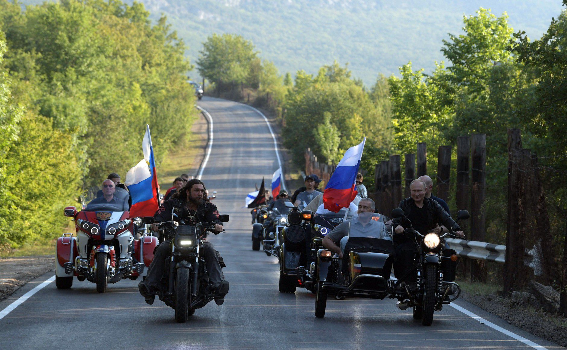 Vladimir Putin has ridden with the Night Wolves Motorclub. Kremlin.ru, CC BY 4.0 via Wikimedia Commons