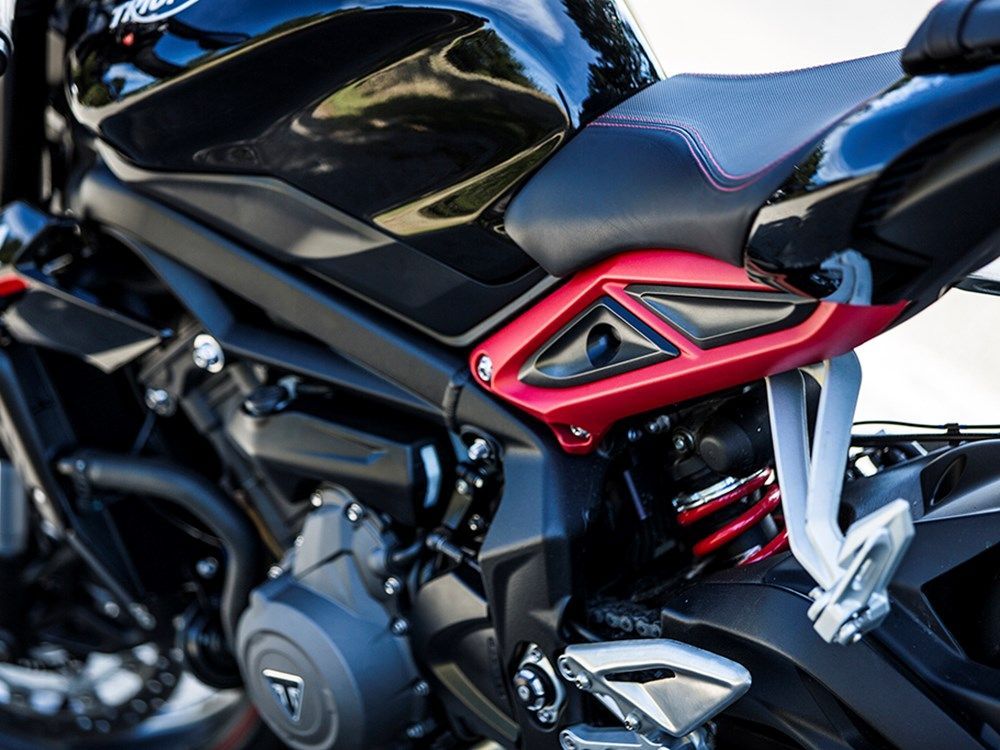 While the upgraded stitching is a minor detail, it conveys the overall quality of the new offering from Triumph