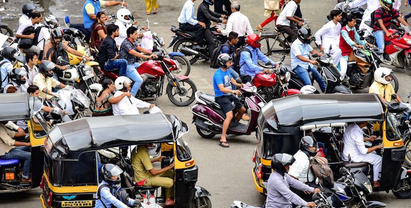 The streets of India are packed with two and three-wheelers