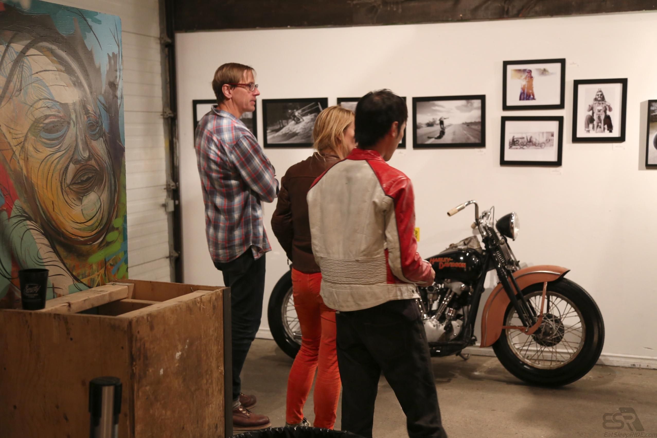 Jason Parker's 1939 Knucklehead post-war Harley at the Soul Seekers art & photo show