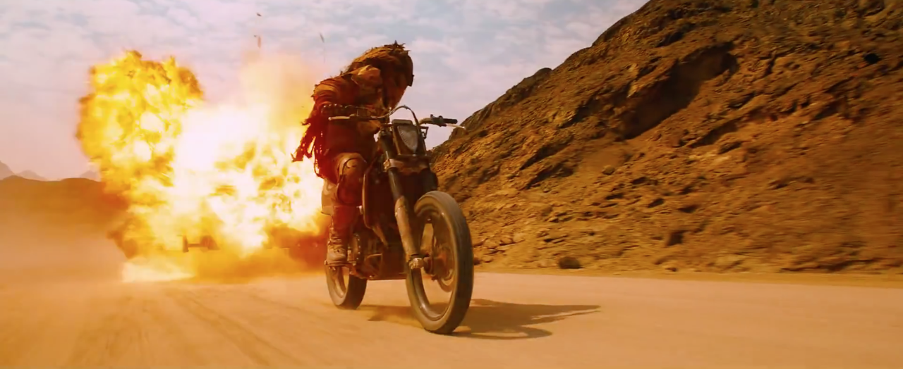 Explosions galore during Mad Max: Fury Road