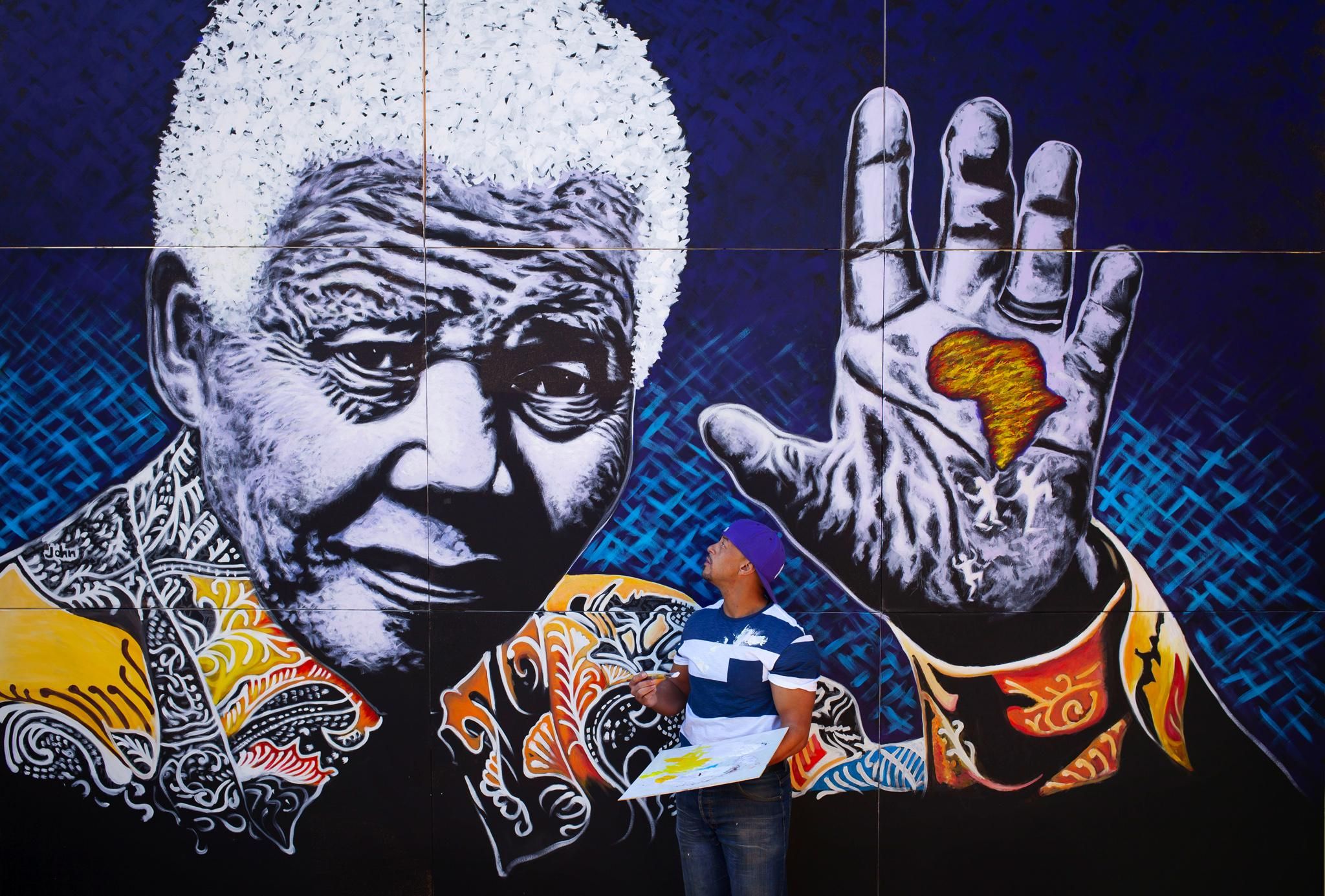 Nelson Mandela by artist John Adams