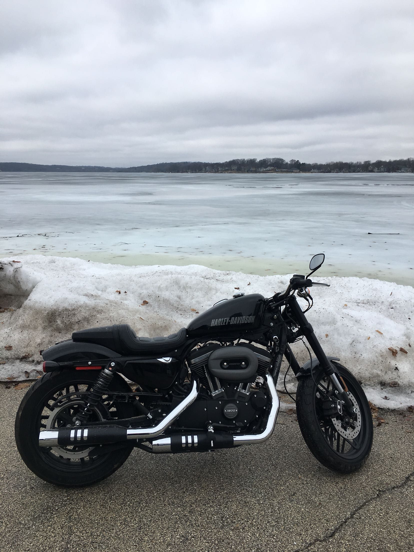 Frozen lake in Wisconsin