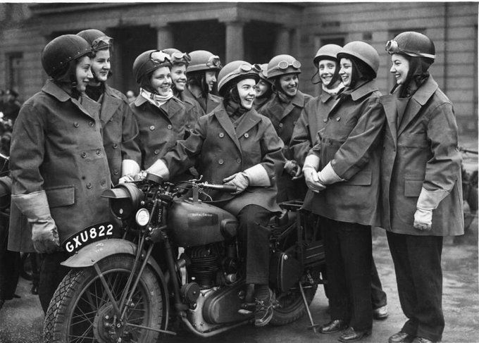 Female Motorcycle Dispatch Riders in WW2