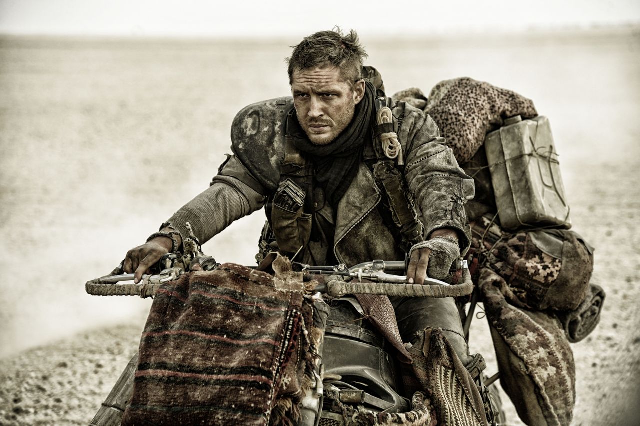 Mad Max (Tom Hardy) makes his first ever appearance on a motorcycle in this year's film