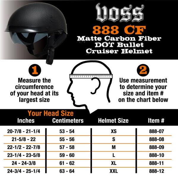 Voss Helmet Size Chart