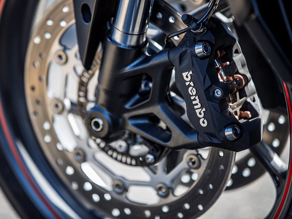 Brembo brakes are just one of many top-shelf components found on the new Street Triple