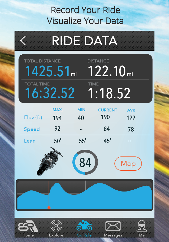 Your Ride Data ESR App Screenshot 2.0