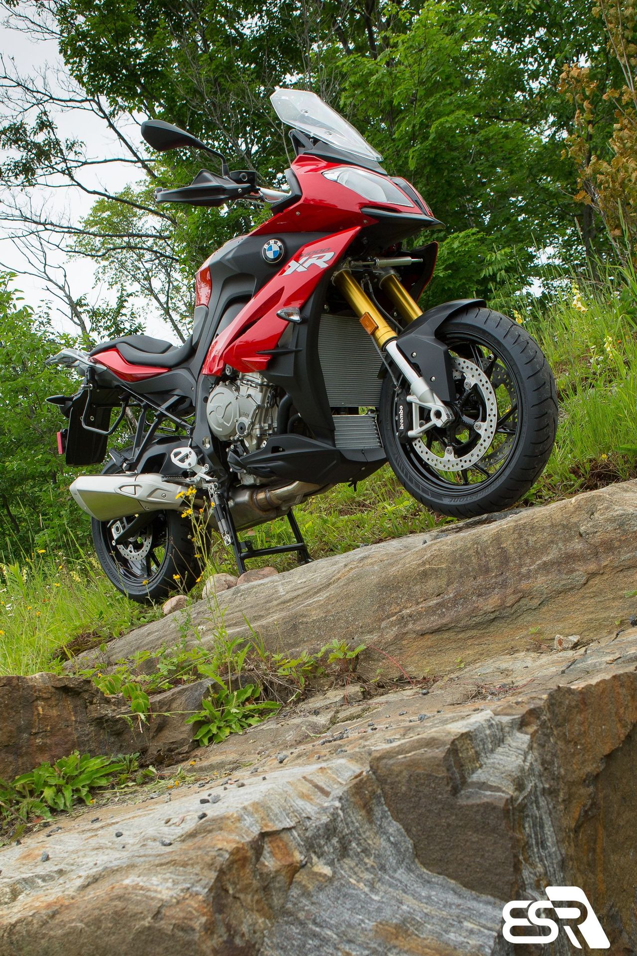 BMW's S1000XR even managed to get up a few rocks