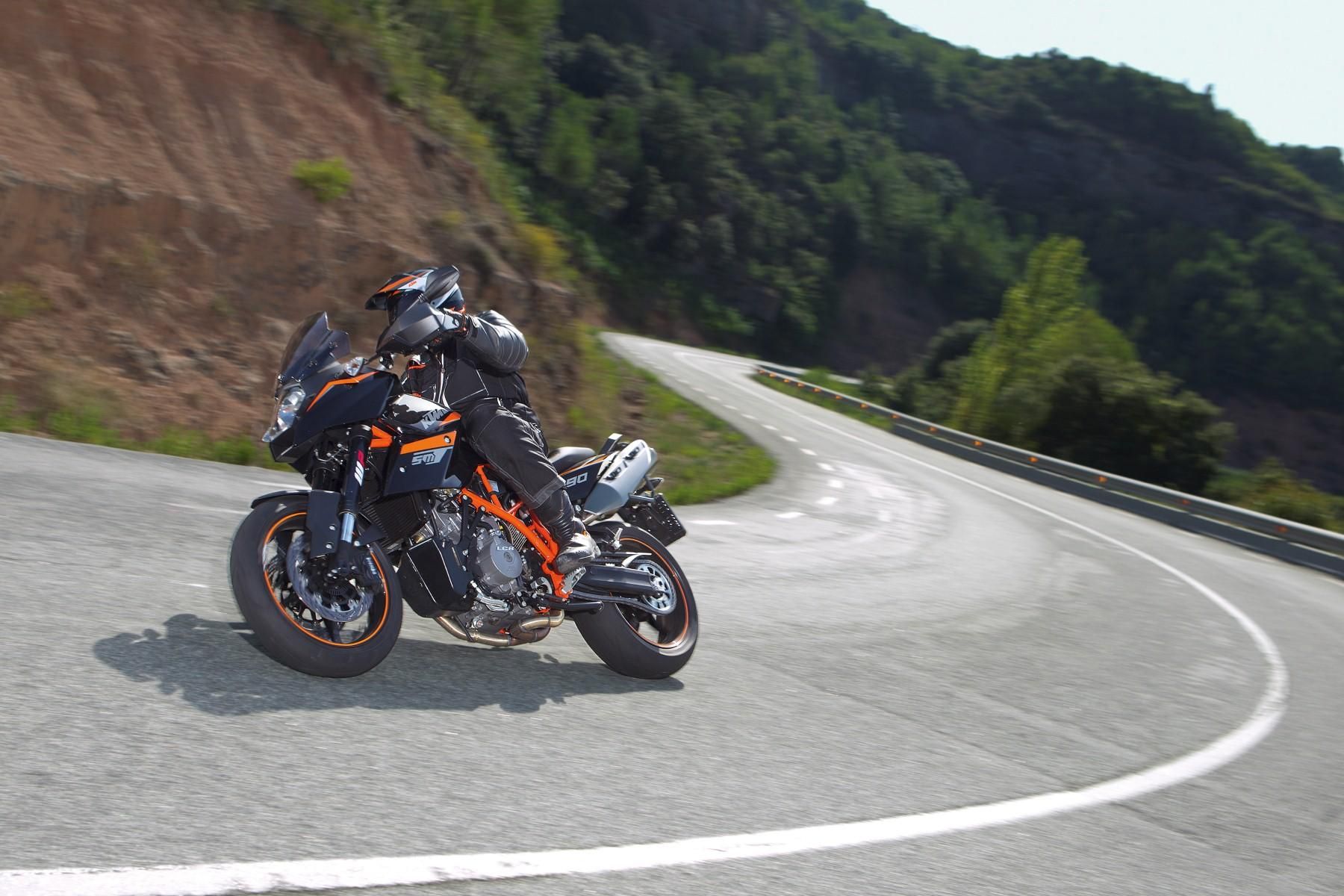 2013 KTM 990 Supermoto T in action 1