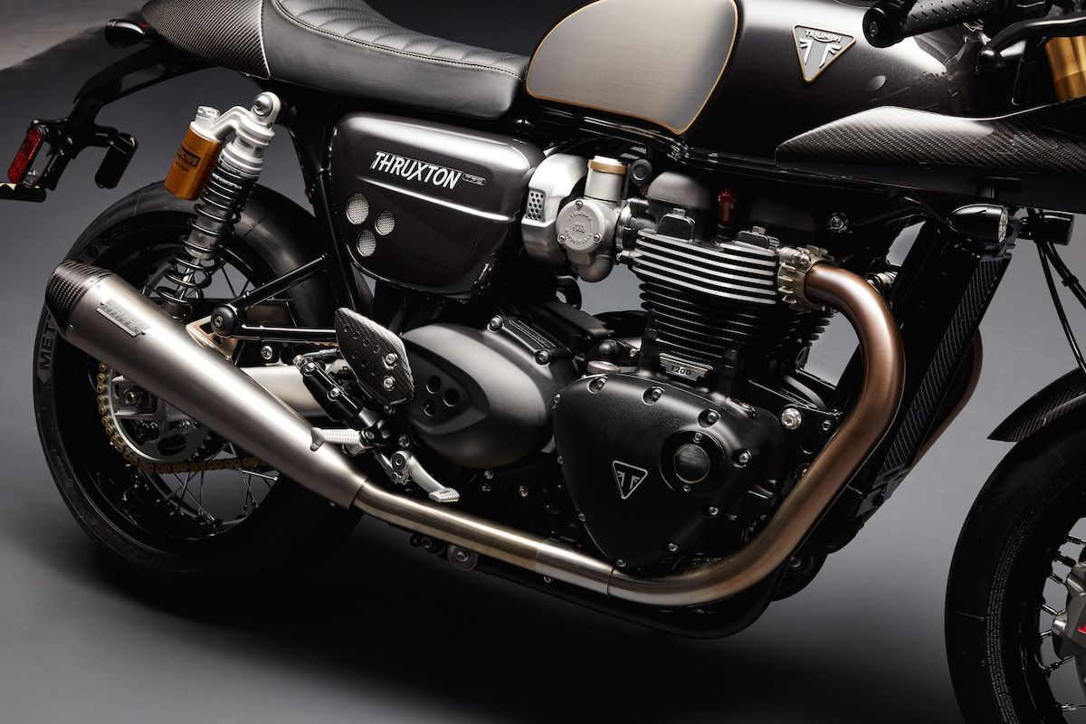 Brembo brakes, Ohlins suspension, and plenty of carbon fiber make the TFC Thruxton something special