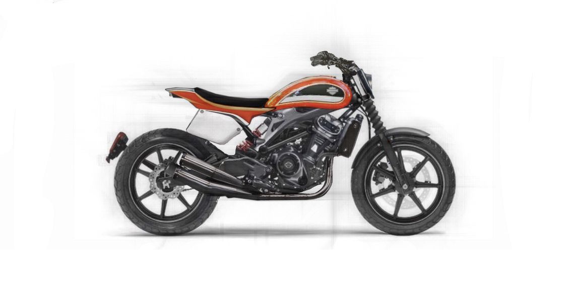 A concept rendering of the upcoming Harley 250cc