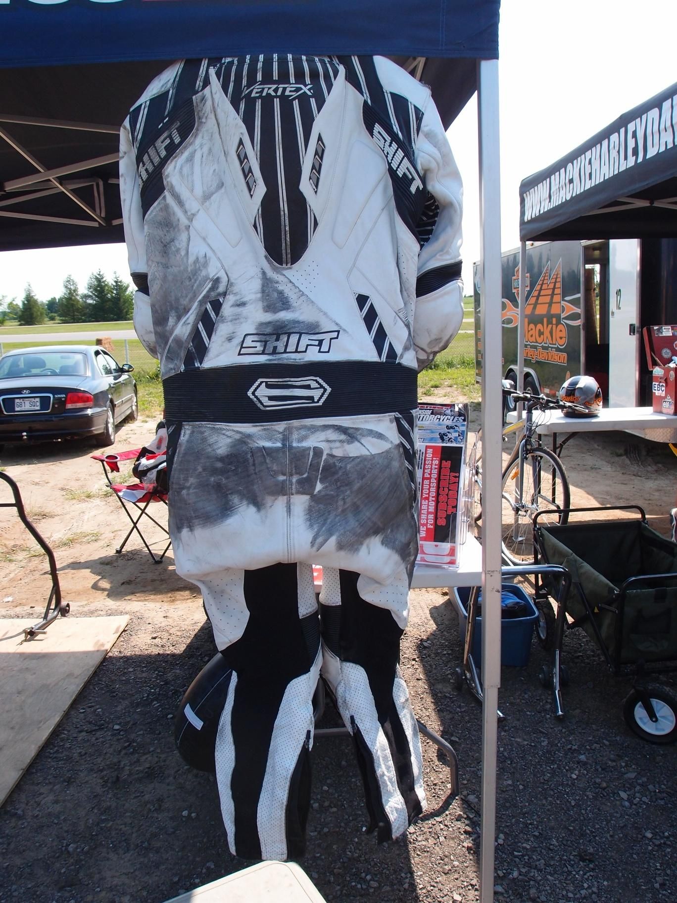 Very well used leathers #csbk