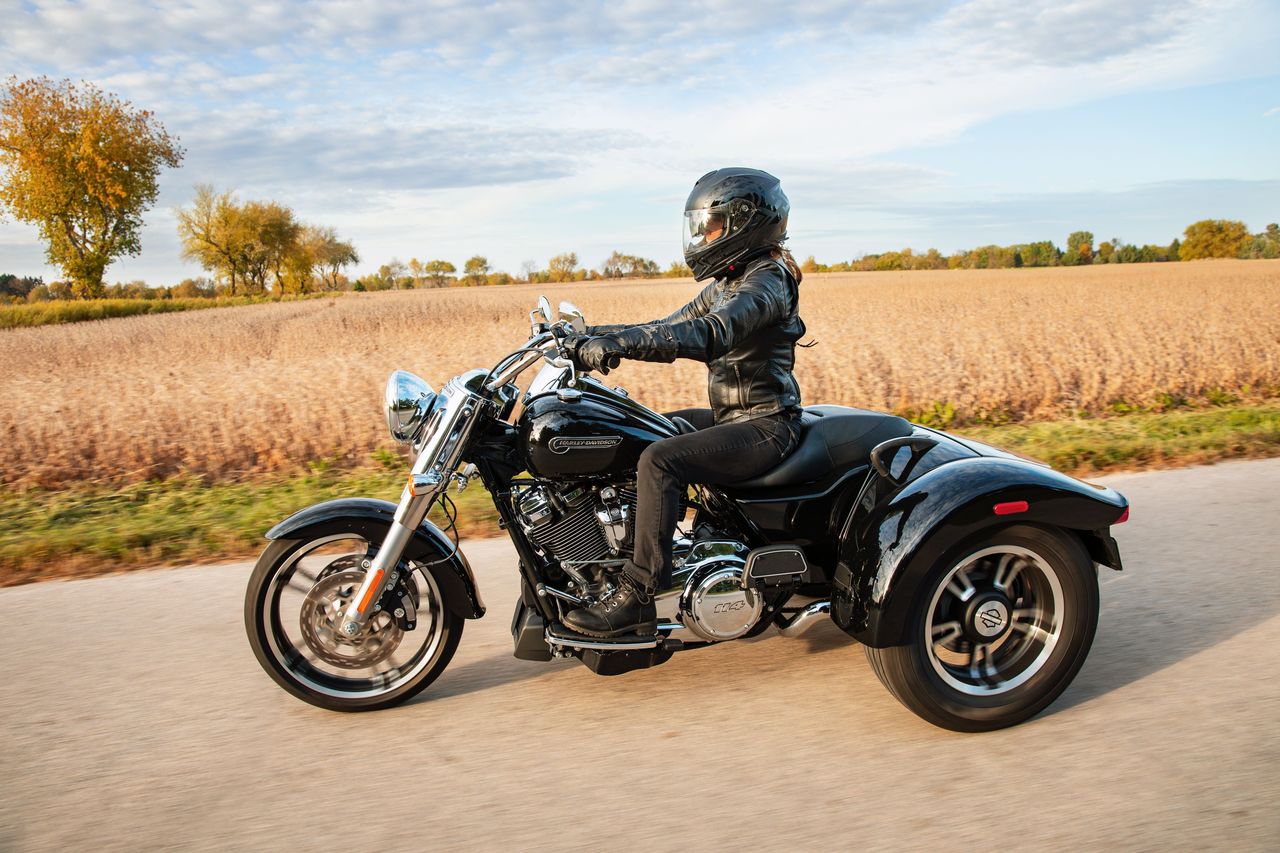 The Harley Davidson Freewheeler is a three-wheeler. Harley Davidson photo