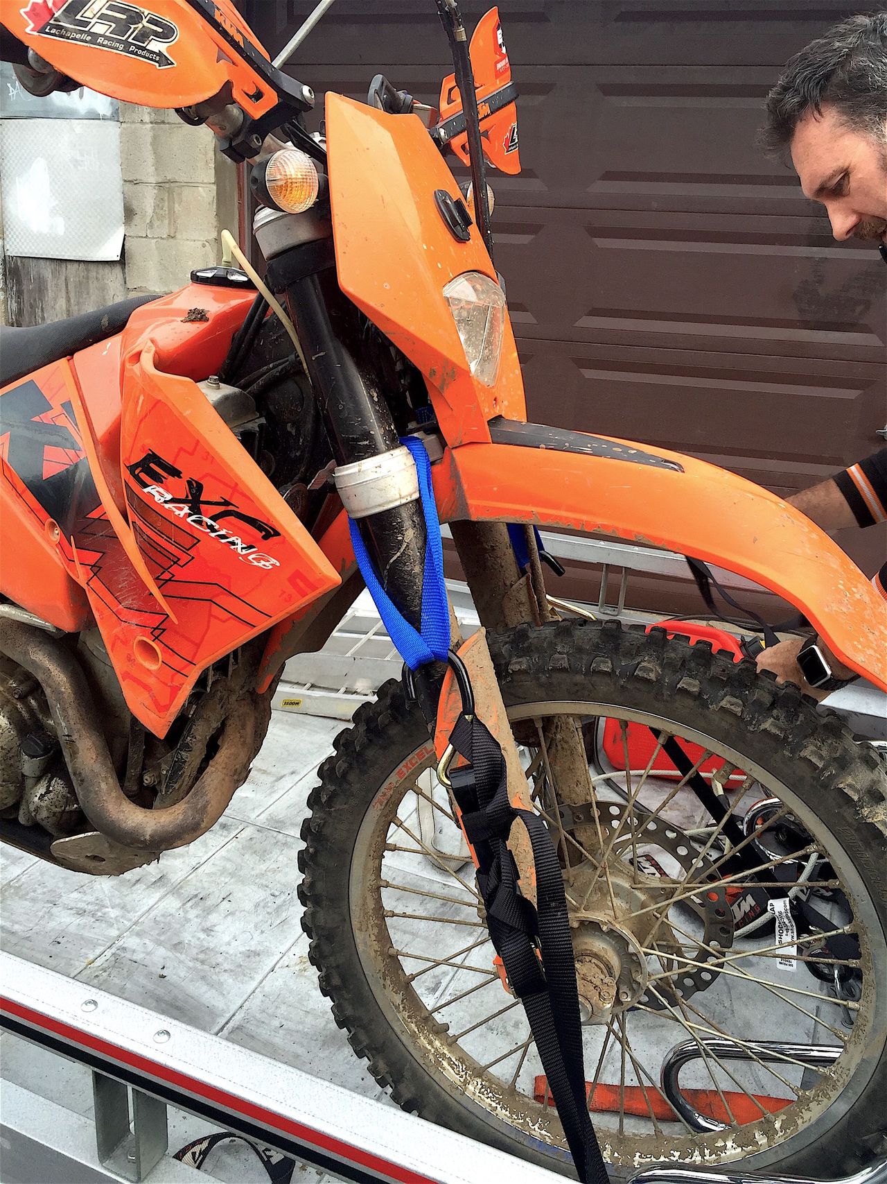 Shock Straps on the KTM – The best tie downs that money can buy