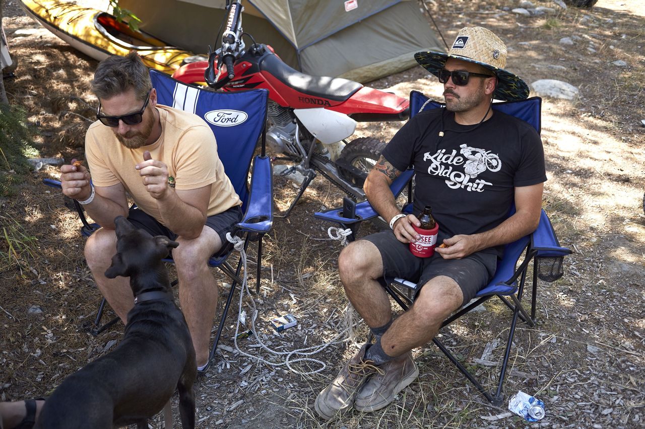 Camping is free all weekend long. And there are plenty of pooches to pet around the campsites.