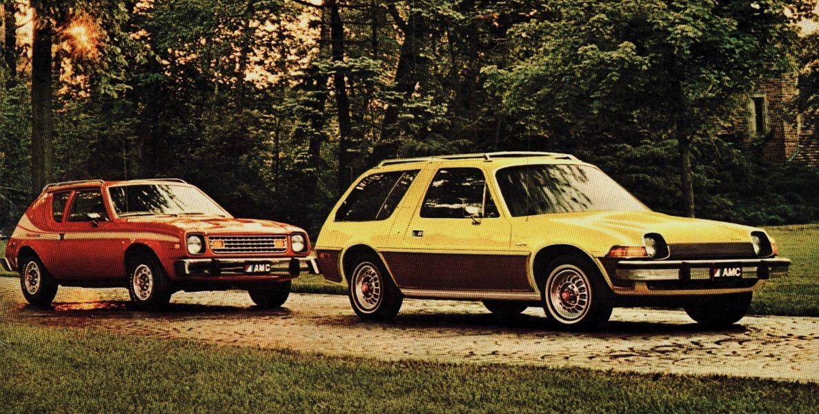 The cars of my youth: the Gremlin & the Pacer.