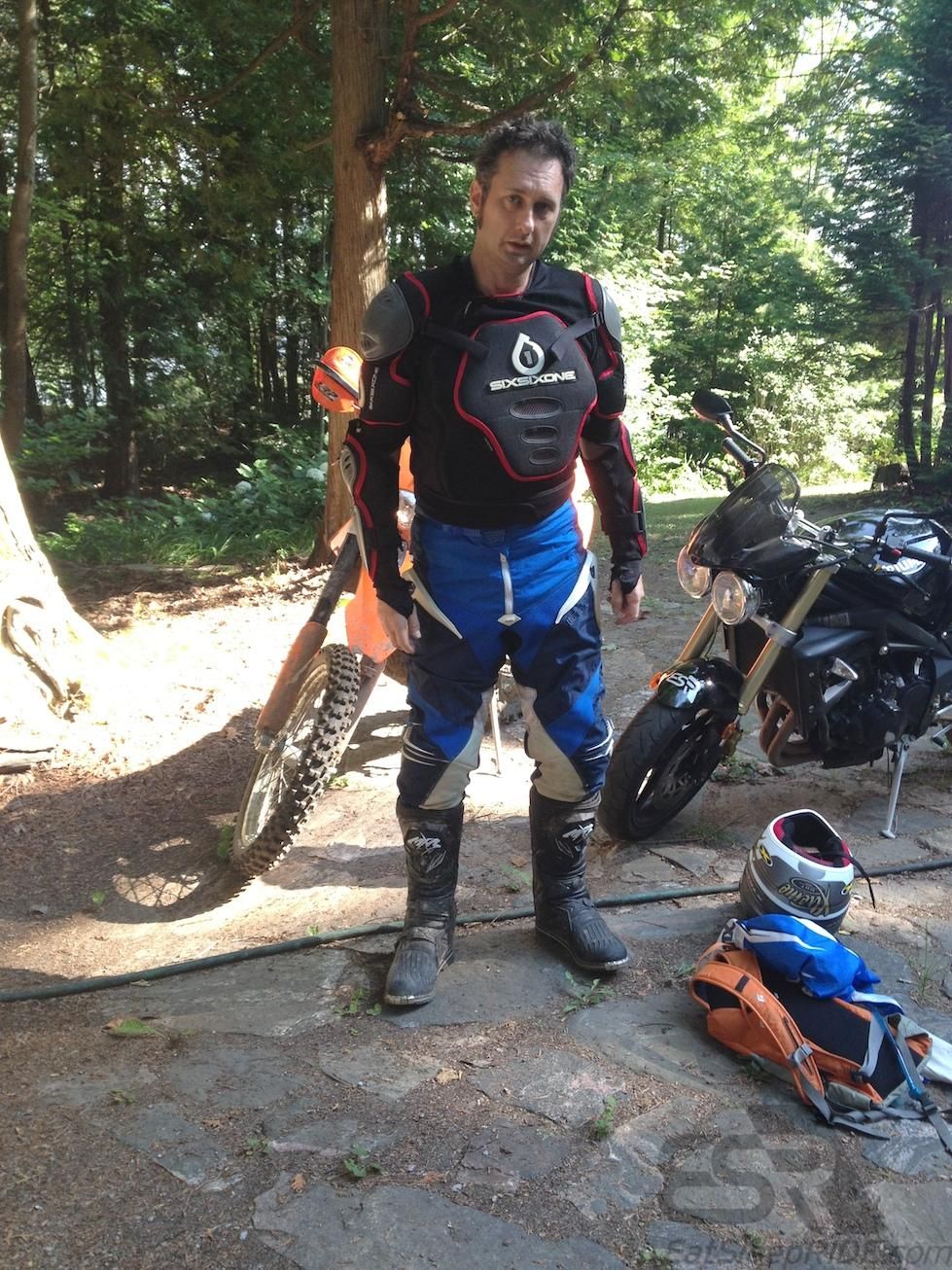 Suiting up to ride the trails