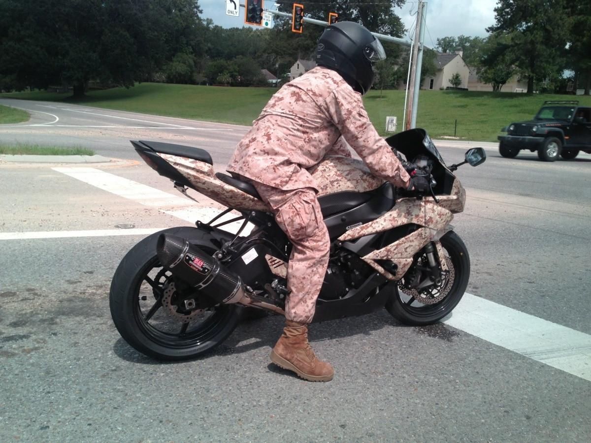 Camoflauge motorcycle