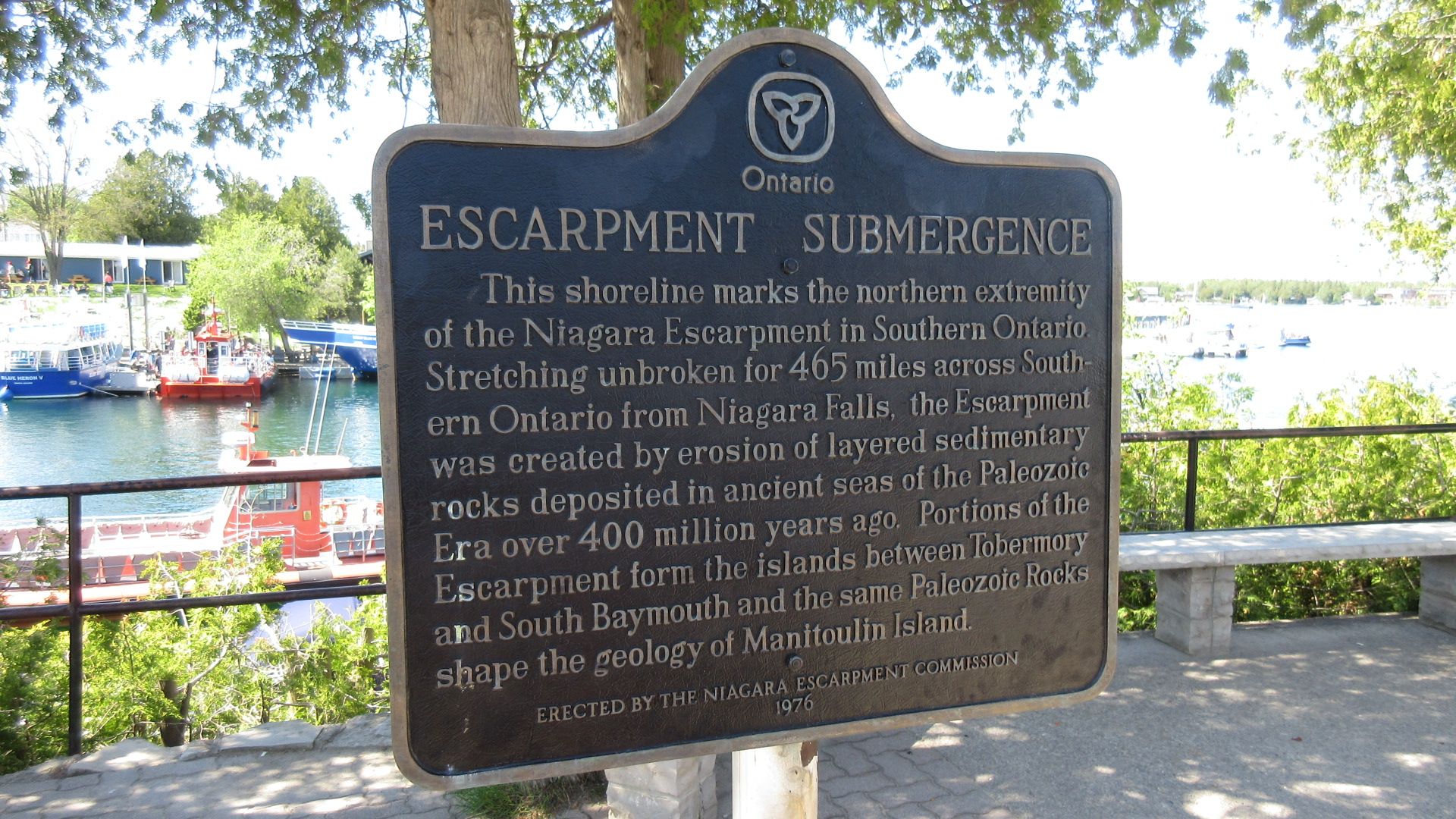Niagara Escarpment plaque